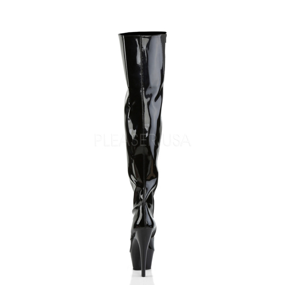 Platform Heel Dominatrix Thigh High Boots - Picture 3 of 5